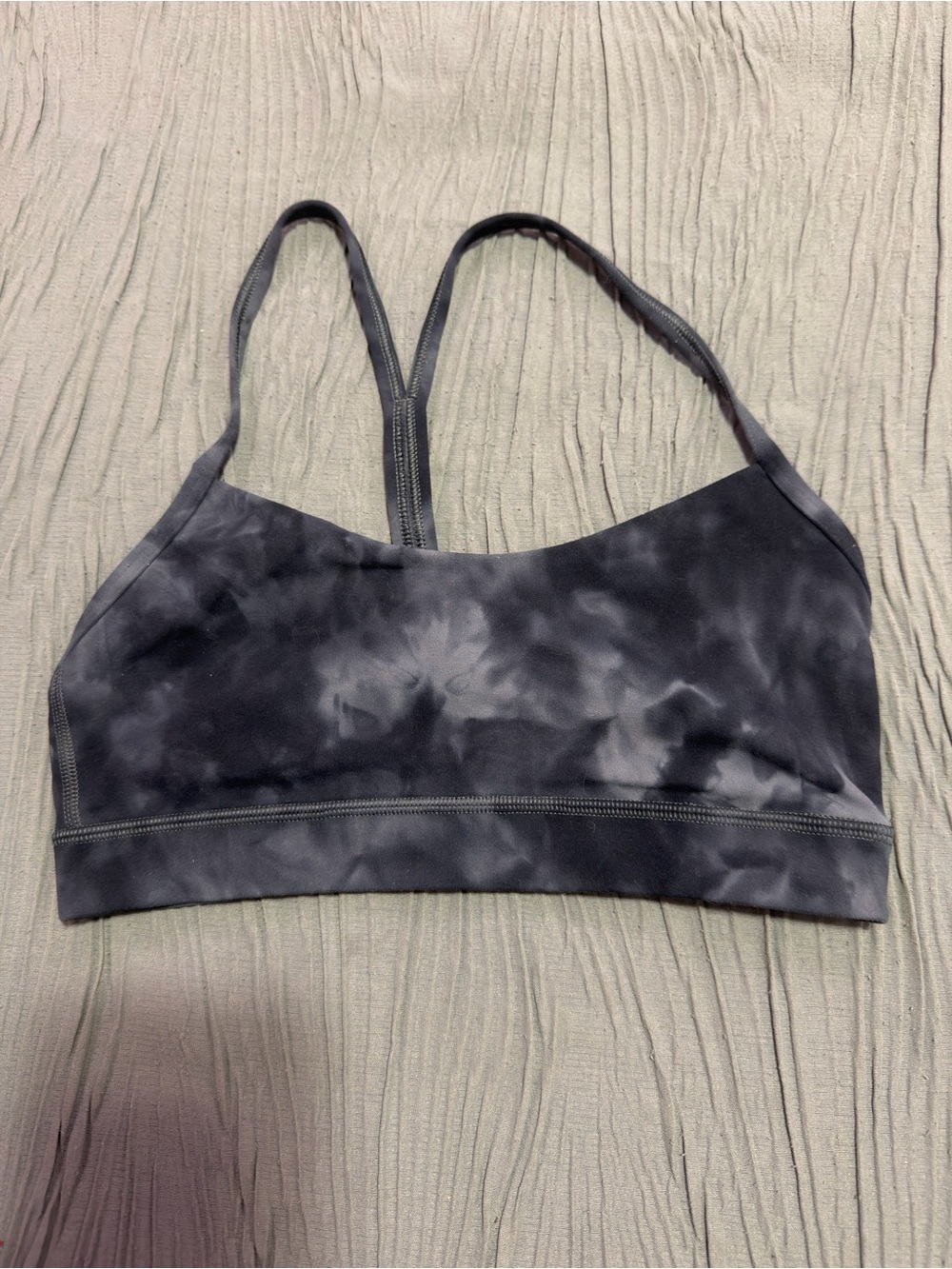lululemon athletica Black Tie-Dye Thin-Strap Sports Bralette